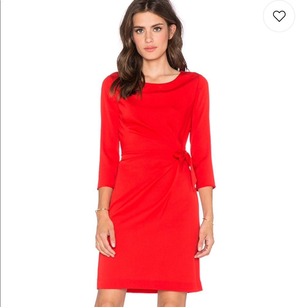 Diane von Furstenberg DVF Red Silk Zoe Dress